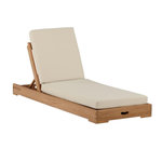 Paris Prix Bain de Soleil en Teck  Kenya  200cm Naturel & Beige