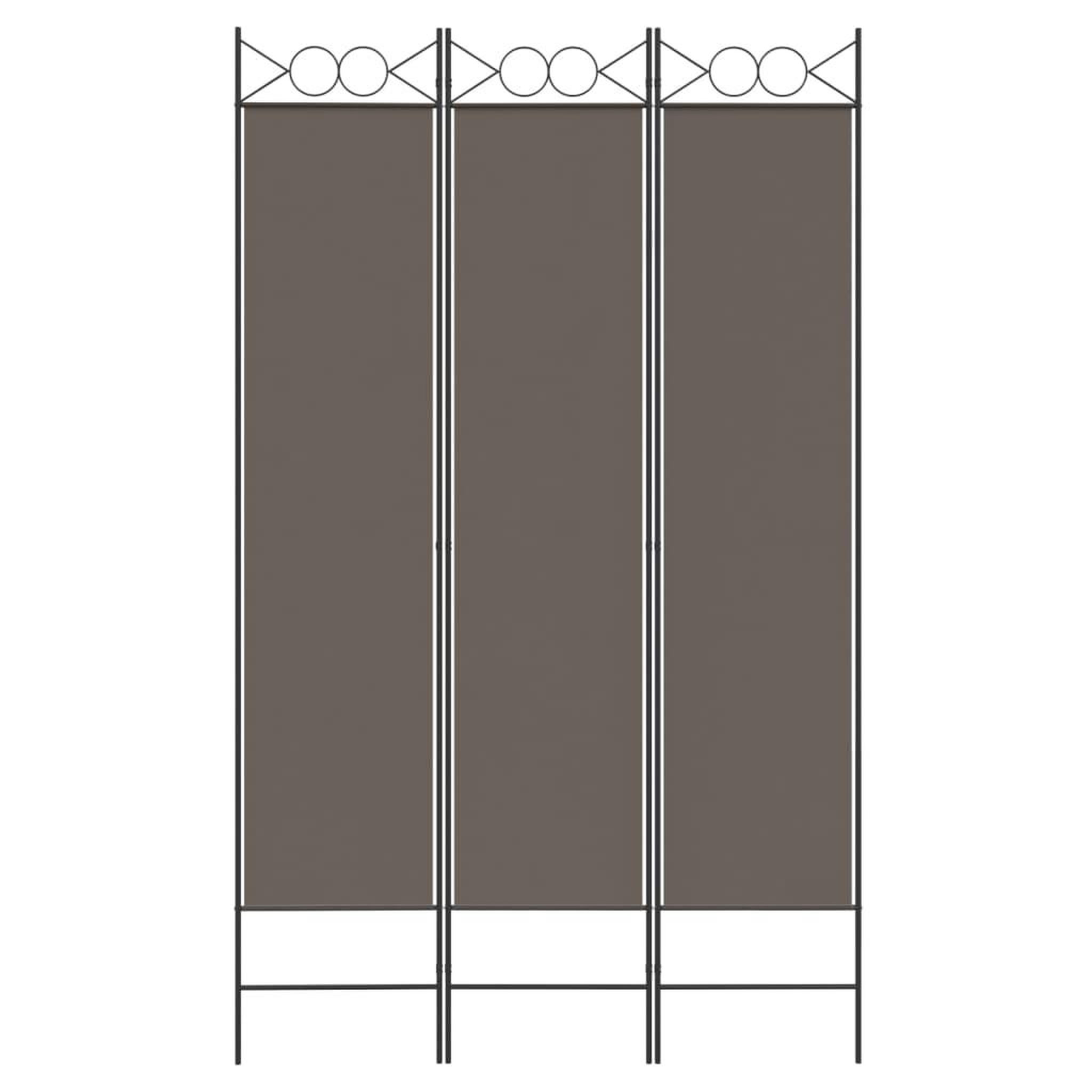 Voir la diapositive 3 : VIDAXL Cloison de separation 3 panneaux Anthracite 120x220 cm Tissu
