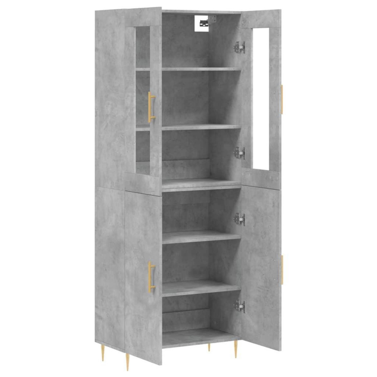 VIDAXL Buffet haut Gris beton 69,5x34x180 cm Bois d'ingenierie