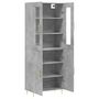 Voir la diapositive 4 : VIDAXL Buffet haut Gris beton 69,5x34x180 cm Bois d'ingenierie