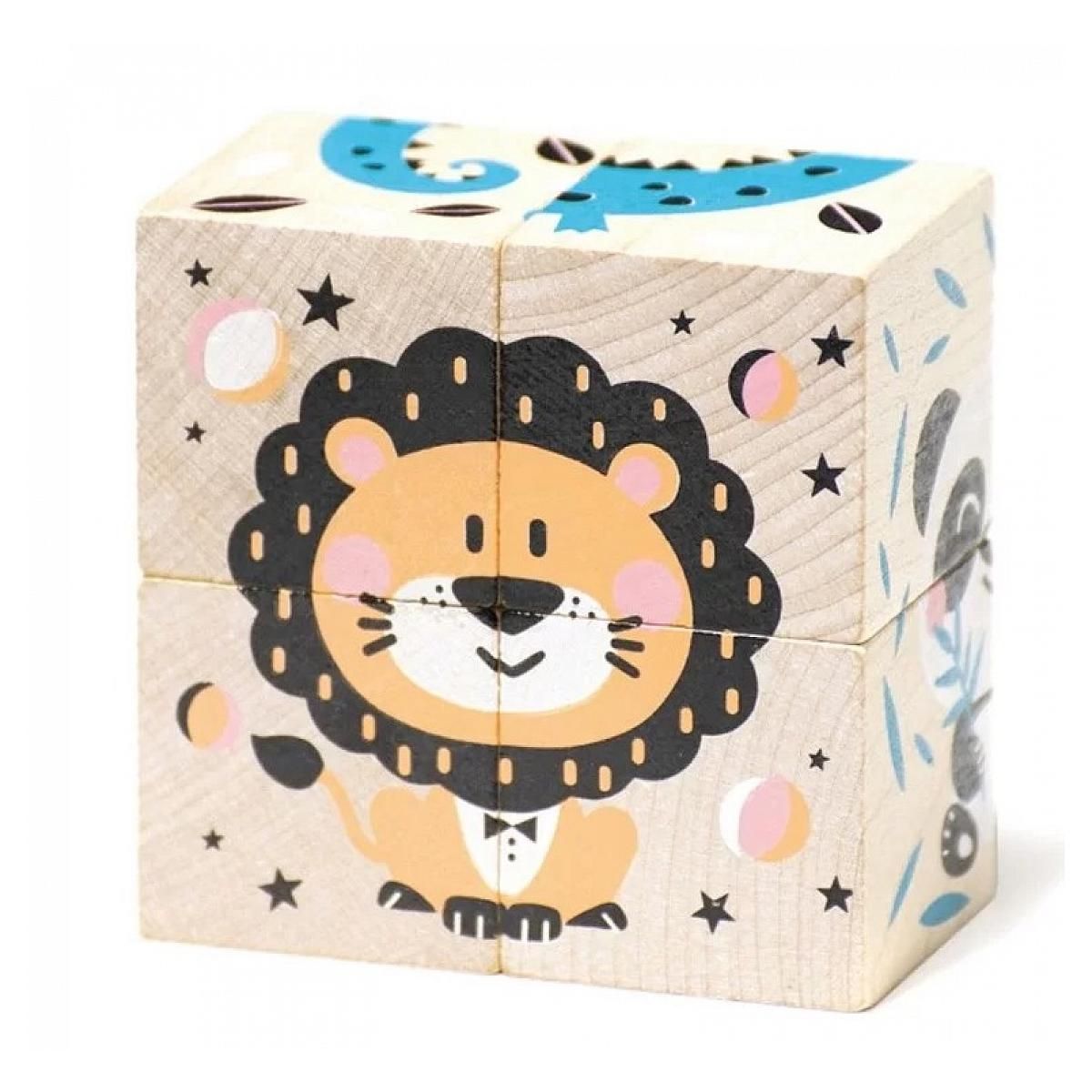 CUBIKA blocs puzzle animaux en bois