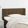VIDAXL Tete de lit avec oreilles Marron Fonce 103x16x78/88 cm Tissu
