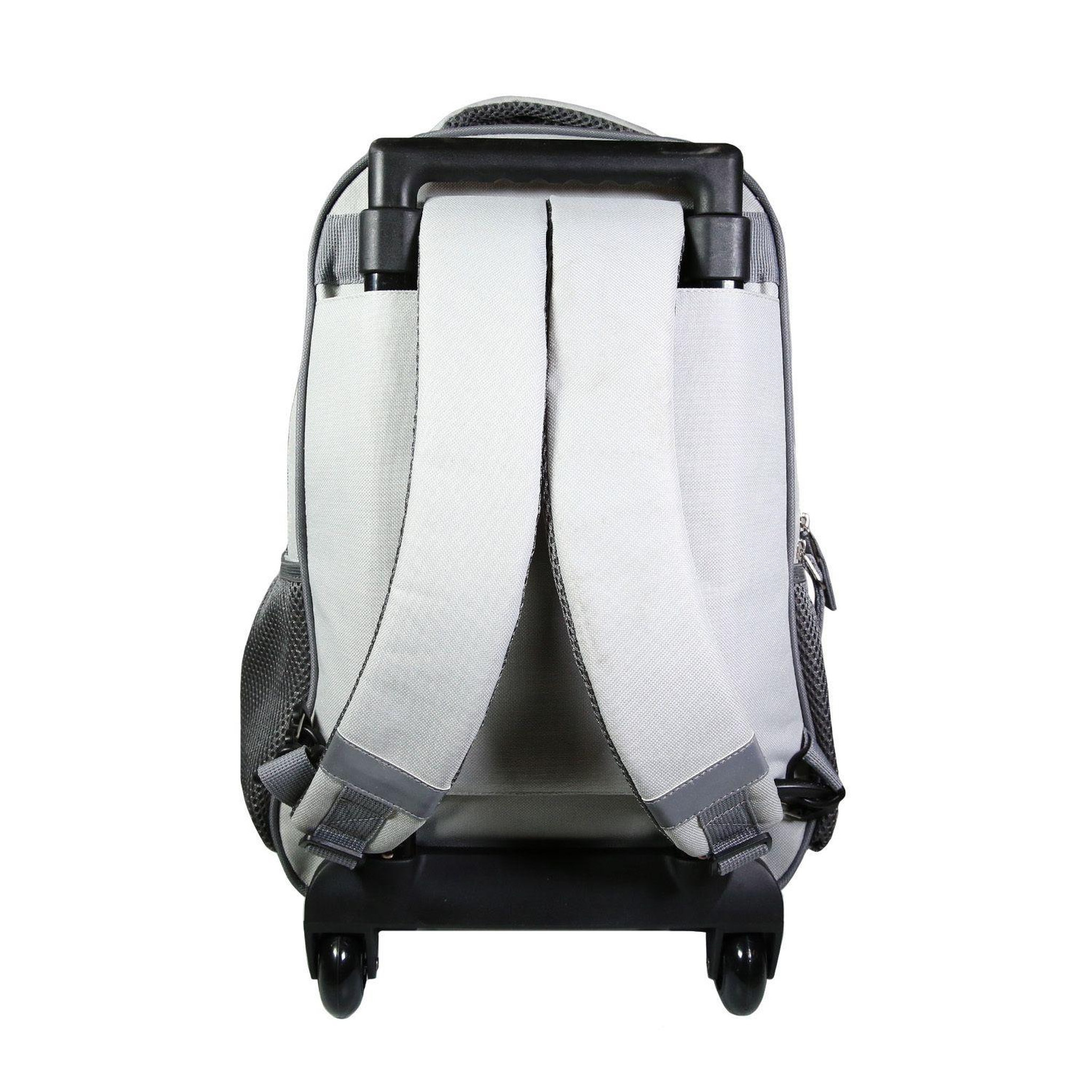 Voir la diapositive 4 : Bagtrotter BAGTROTTER Sac à dos à roulettes Offshore Grise Fleurs