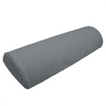 VIVEZEN Drap housse de protection en éponge pour coussin demi-rond 66 cm x 22 cm x 12 cm de table de massage - Gris
