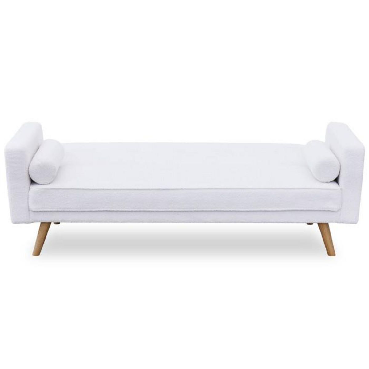 Paris Prix Canapé Convertible 3 Places Bouclette  Navya  186cm Crème