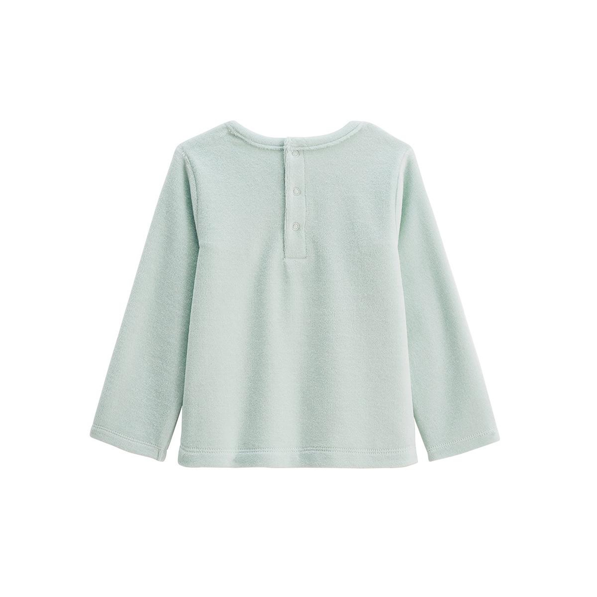Voir la diapositive 2 : Petit Béguin Pyjama enfant 2 pièces en velours à pieds retroussables Dina