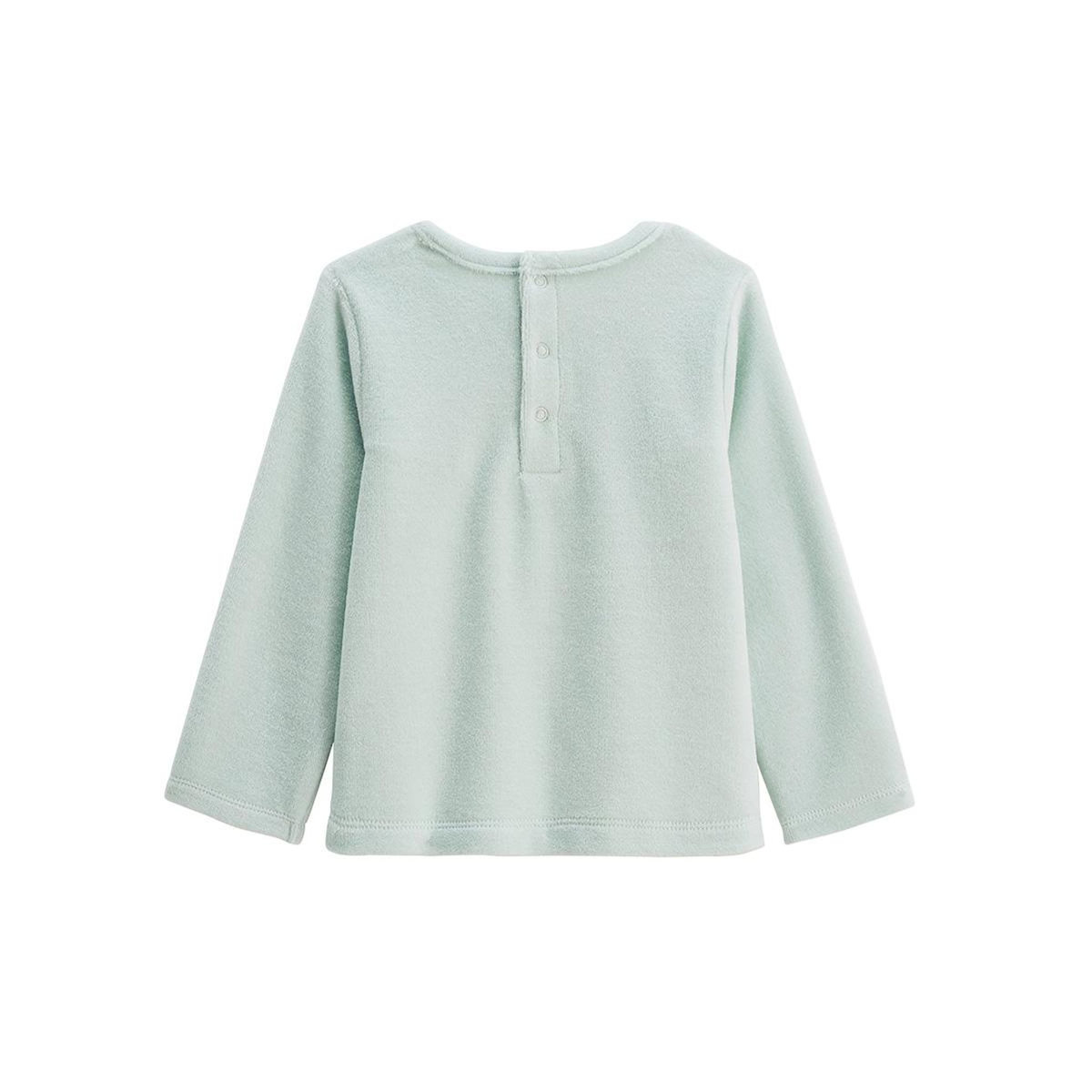 Petit Béguin Pyjama enfant 2 pièces en velours à pieds retroussables Dina