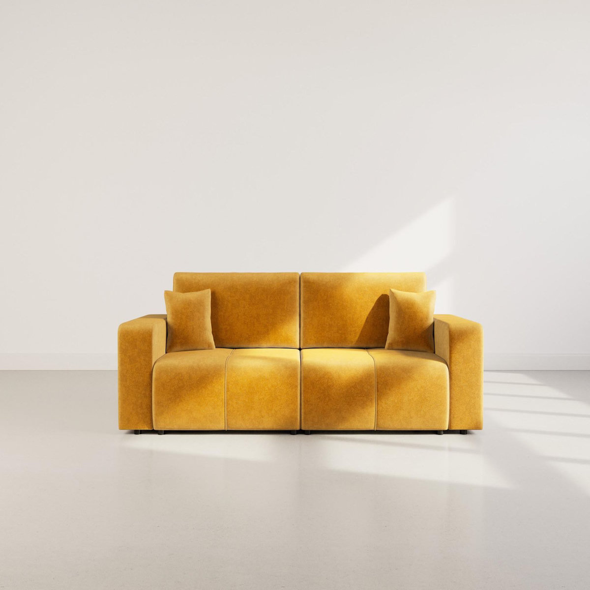 BEST MOBILIER Nicole - canapé droit 4 places convertible avec coffre en tissu