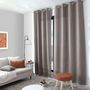 Voir la diapositive 3 : TOILINUX Rideau aspect chenillé - 140 x 240 cm - Taupe