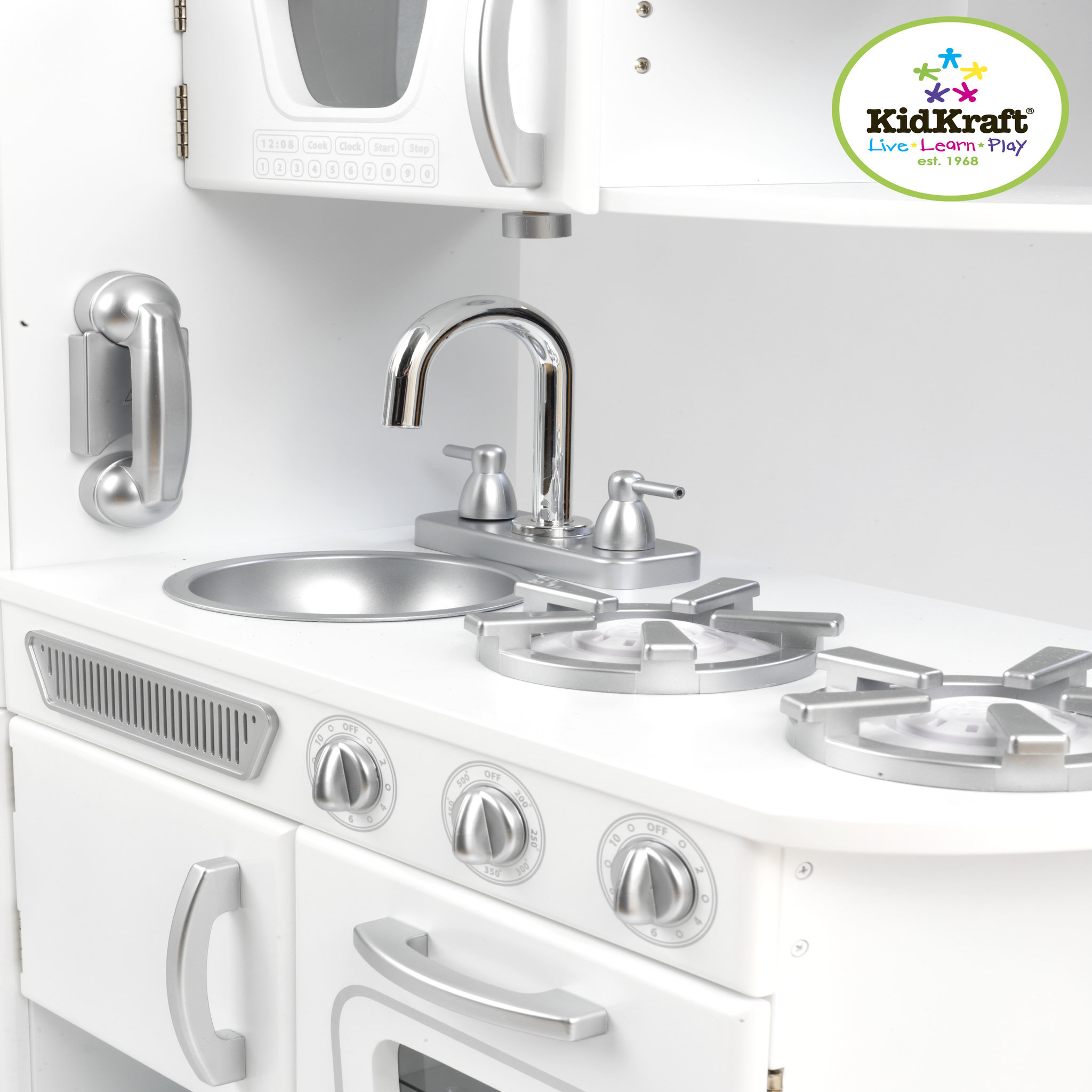 Voir la diapositive 3 : Kidkraft Cuisine enfant en bois vintage blanc