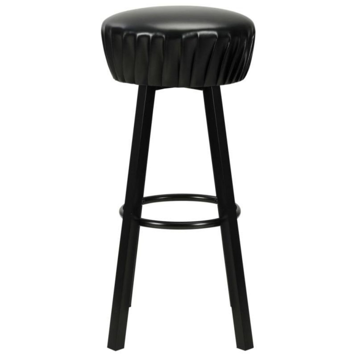 VIDAXL Chaises de bar lot de 2 noir similicuir