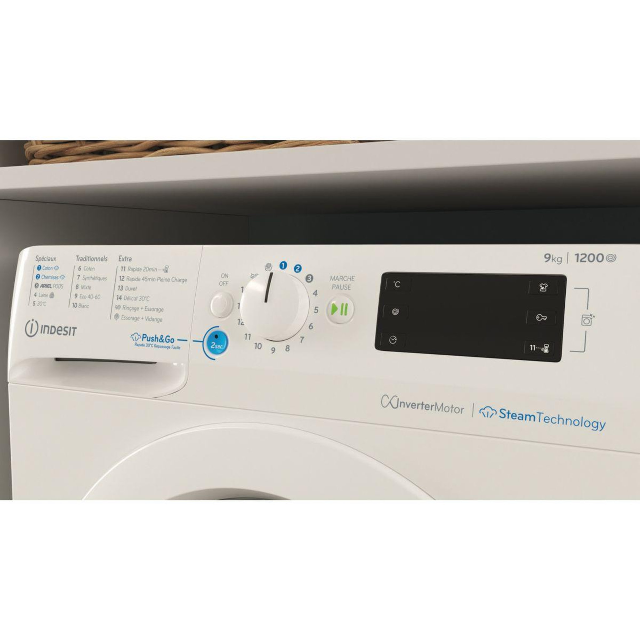 Voir la diapositive 5 : Indesit Lave linge hublot BWE91296XWVFR