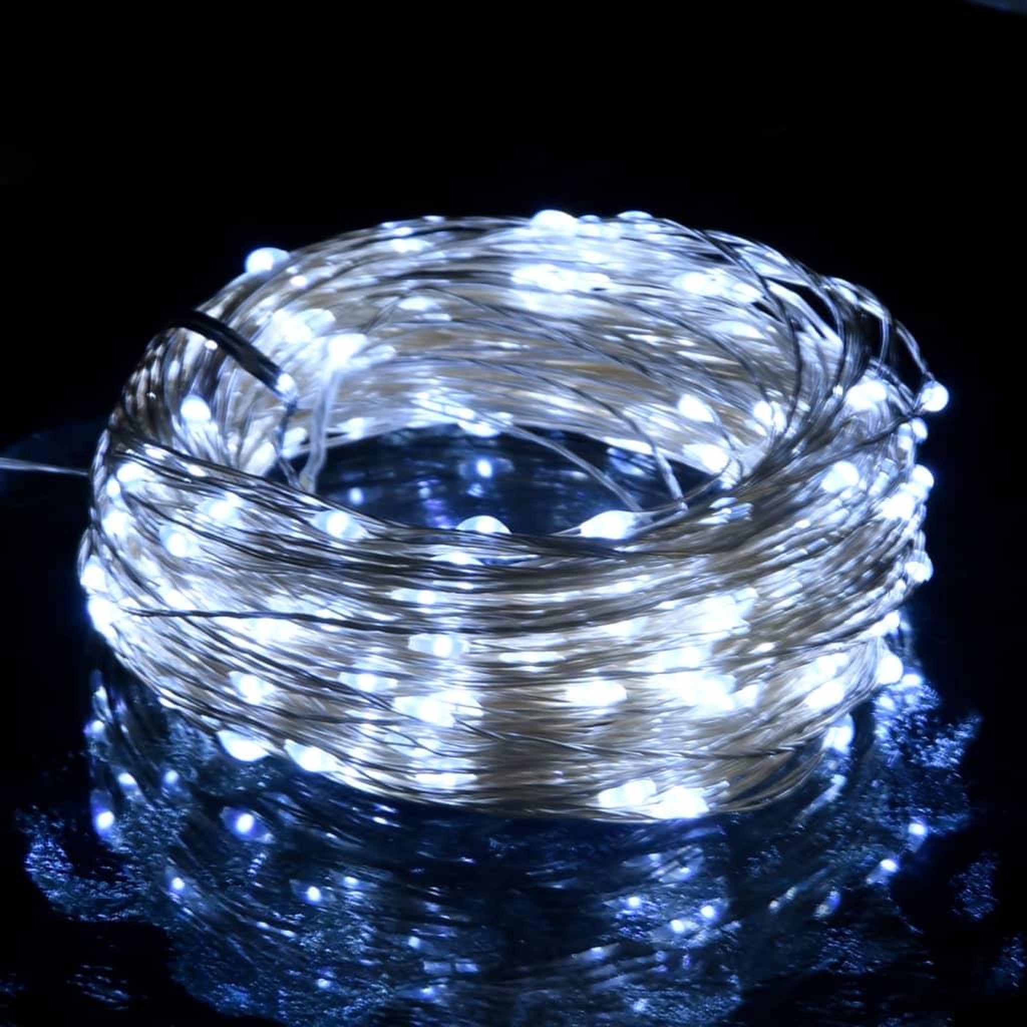 Voir la diapositive 2 : VIDAXL Guirlande lumineuse micro LED 40m 400LED blanc froid 8fonctions