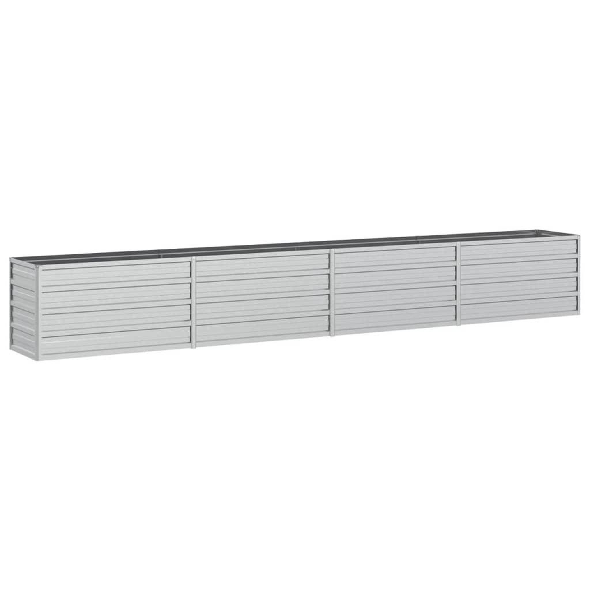 Voir la diapositive 2 : VIDAXL Lit sureleve de jardin 320x40x45 cm Acier galvanise Argente