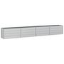 Voir la diapositive 2 : VIDAXL Lit sureleve de jardin 320x40x45 cm Acier galvanise Argente