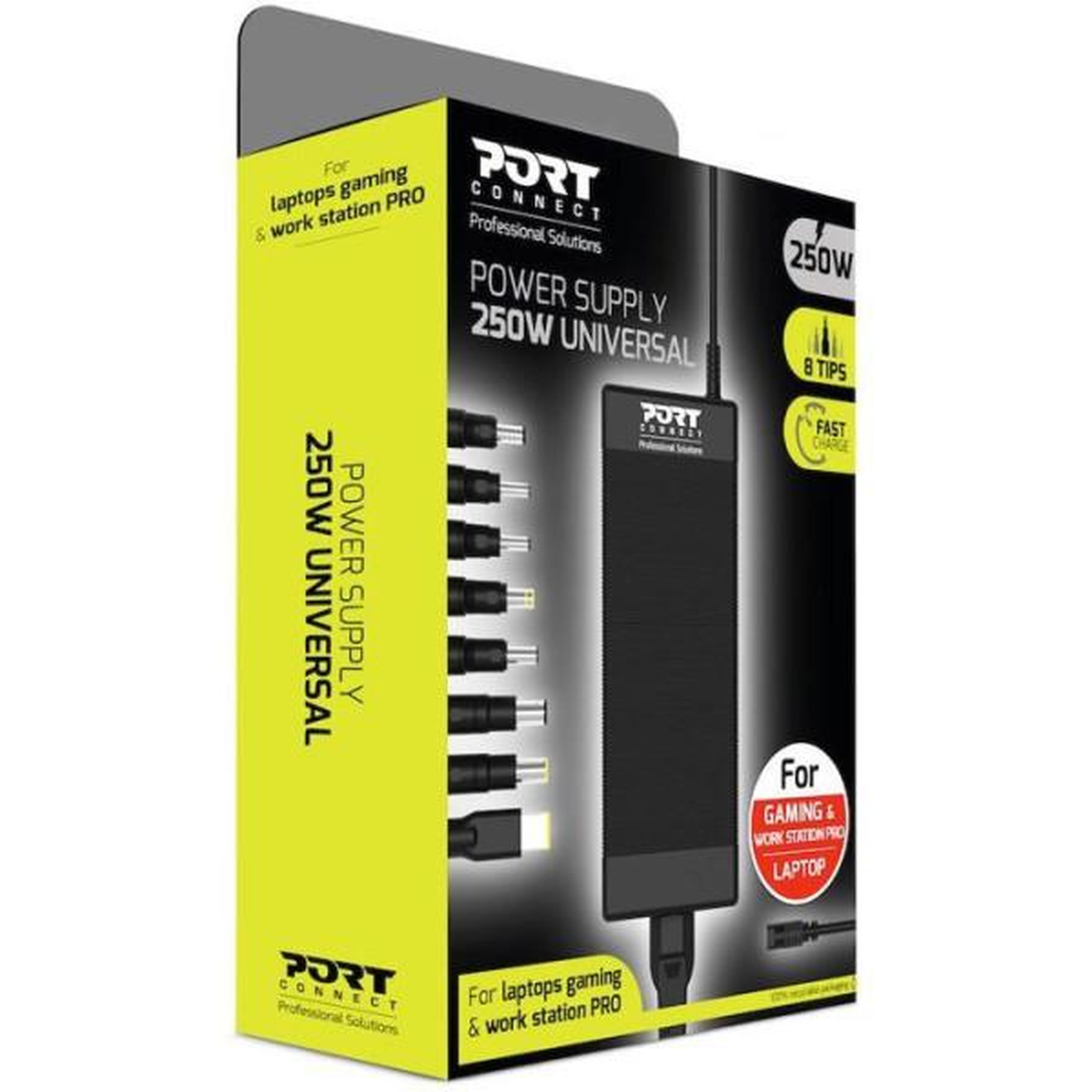 Voir la diapositive 6 : PORT DESIGNS Alimentation secteur universelle Port Designs Connect pour ordinateurs portables Noir