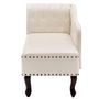 Voir la diapositive 4 : VIDAXL Chaise longue Blanc creme Similicuir