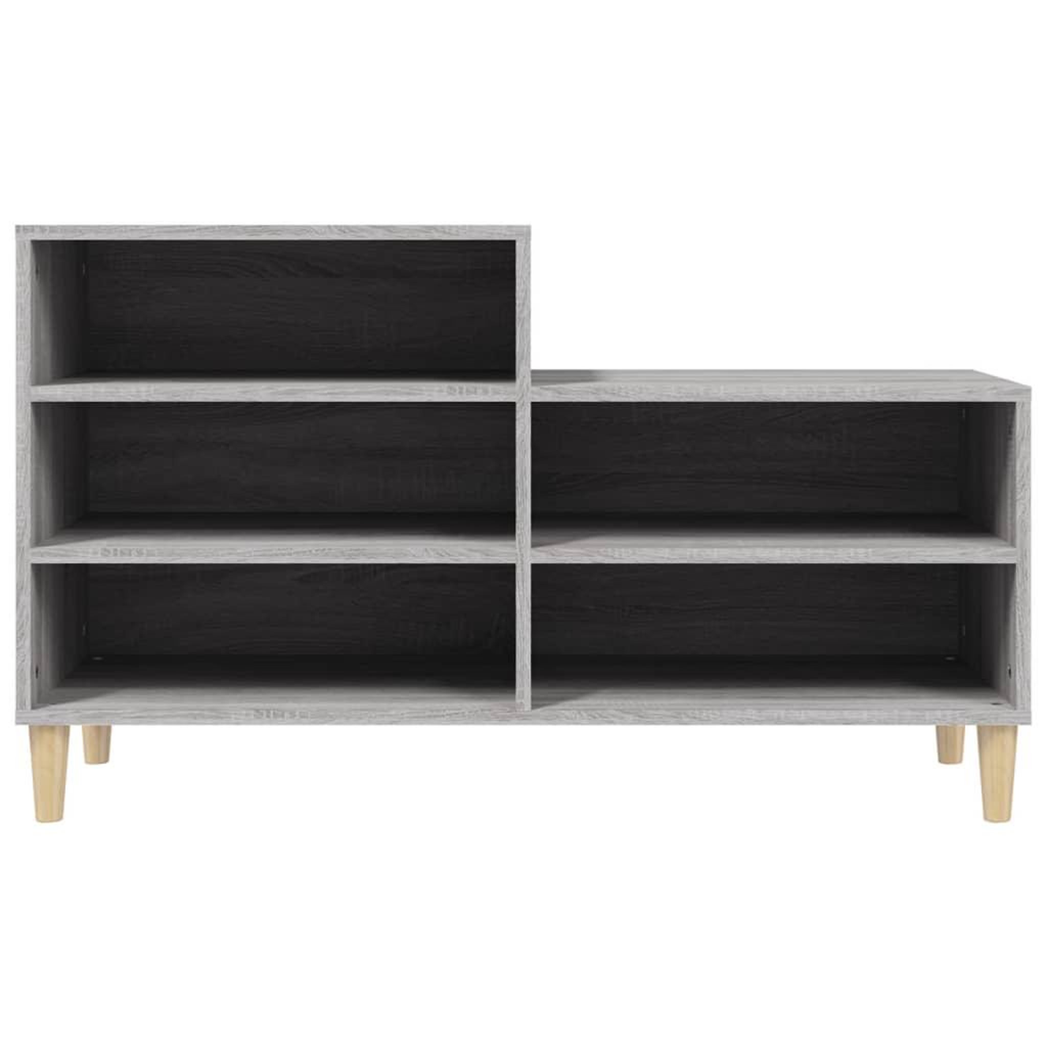 Voir la diapositive 5 : VIDAXL Armoire a chaussures Sonoma gris 102x36x60 cm Bois d'ingenierie