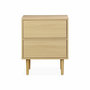 Voir la diapositive 4 : SWEEEK Table de chevet décor bois naturel - Mika - 2 tiroirs - L 48 x l 40 x H 59cm