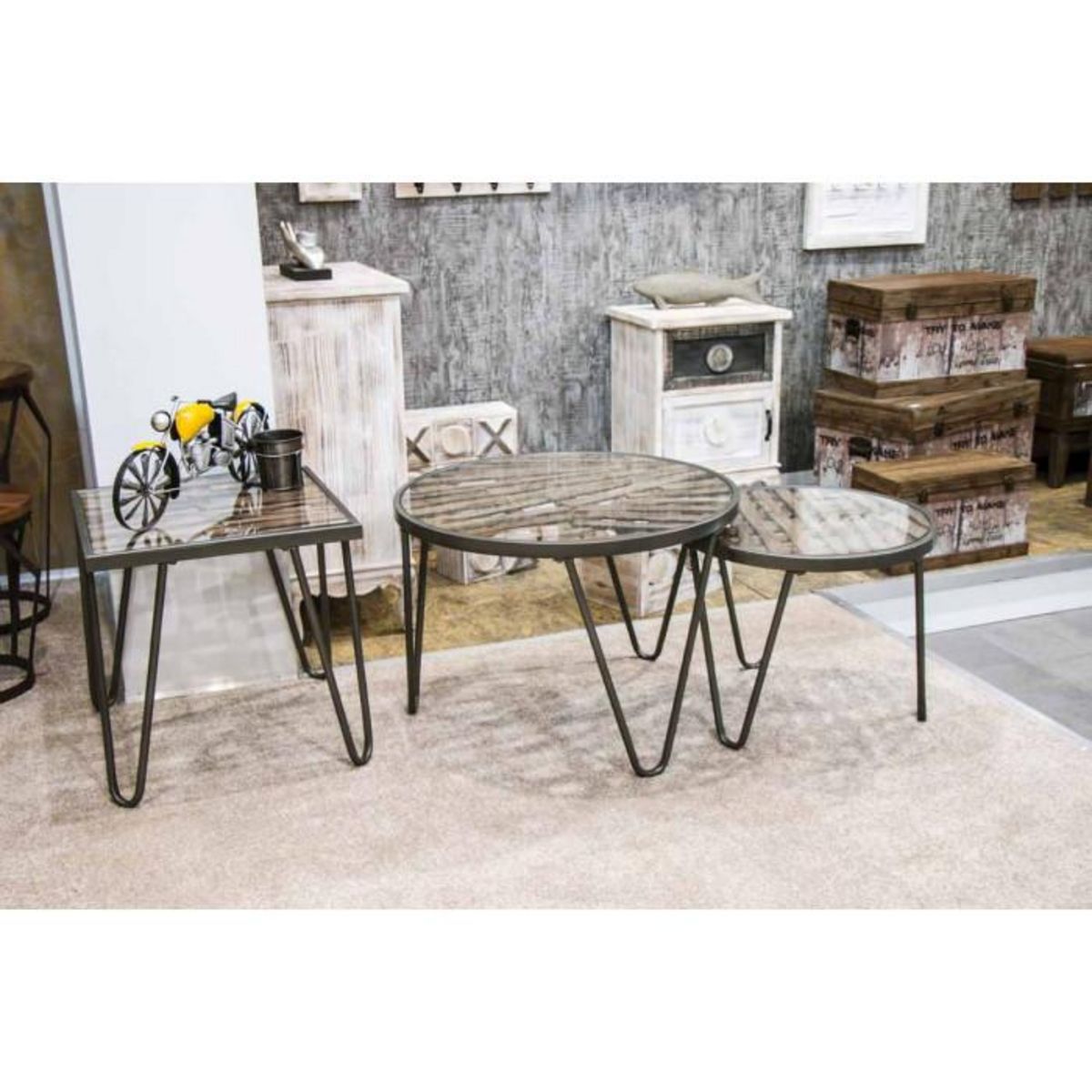 Paris Prix Table d'Appoint Déco  Nepal  50cm Naturel