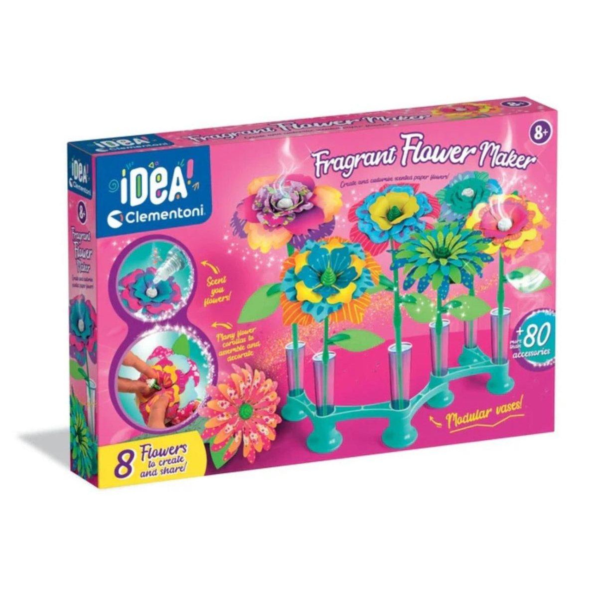 CLEMENTONI Coffret créatif  18216 idea art - laboratoire de fleurs