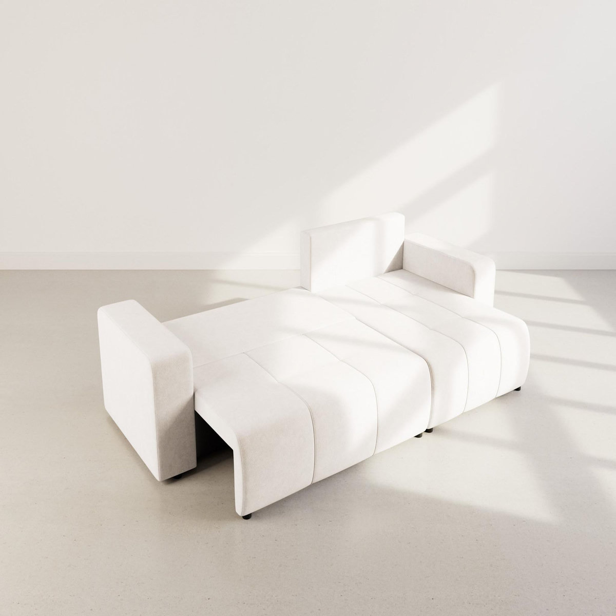 BEST MOBILIER Nicole - canapé d'angle réversible 5 places convertible avec coffre en tissu