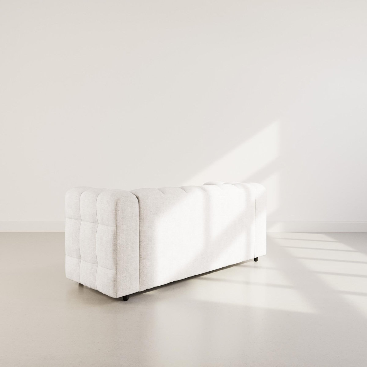 BEST MOBILIER Augustin - canapé droit 3 places en velours texturé