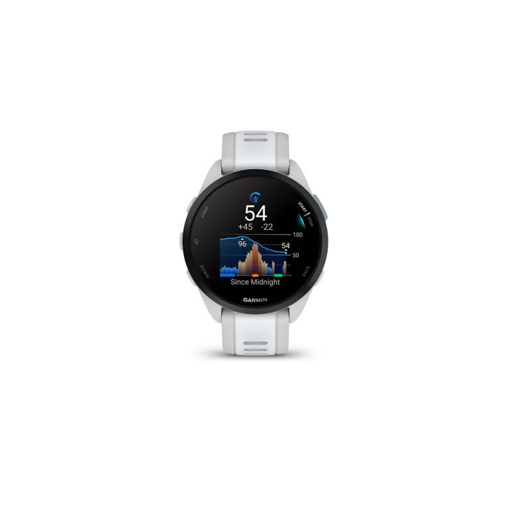 Voir la diapositive 3 : GARMIN Montre connectée Garmin Forerunner 165 Gris Clair Blanc
