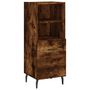 Voir la diapositive 5 : VIDAXL Buffet haut Chene fume 34,5x34x180 cm Bois d'ingenierie