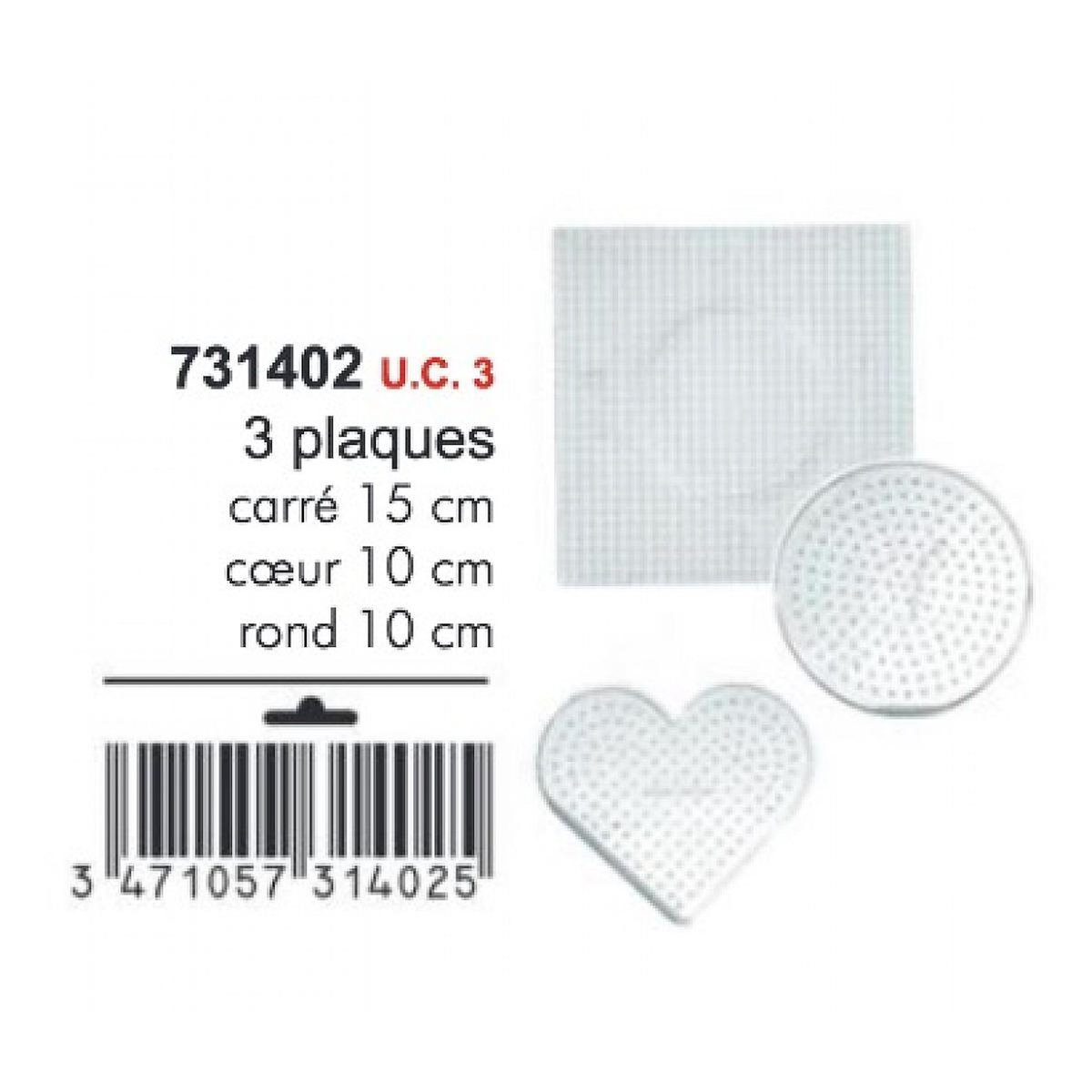 Graine créative lot de 3 plaques a picots perlou