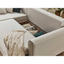 Voir la diapositive 4 : BEST MOBILIER Saphir - canapé d'angle réversible 4 places - convertible - avec coffre - en tissu