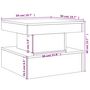Voir la diapositive 6 : VIDAXL Table basse avec lumieres LED blanc 50x50x40 cm