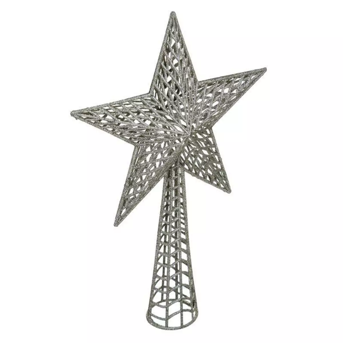 Paris Prix Cimier Déco avec Paillettes  Étoile  38cm Argent