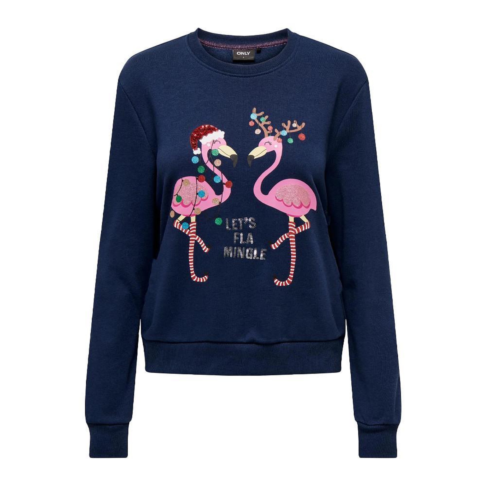 Only Sweat de Noel Marine Femme Only Onlyda Christmas. Coloris disponibles : Bleu
