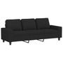 Voir la diapositive 2 : VIDAXL Canapé à 3 places Noir 180 cm Tissu