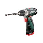 METABO SAS Coffret Perceuse visseuse 12 V sans fil PowerMaxx BS Basic 2 x 2,0 Ah Li-Power, LC12