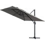 Voir la diapositive 2 : Habitat et Jardin Parasol jardin déporté Alu  Sun 4  - Rectangle - 3 x 4 m + Housse de protection - Gris