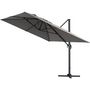 Voir la diapositive 2 : Habitat et Jardin Parasol jardin déporté Alu  Sun 4  - Rectangle - 3 x 4 m + Housse de protection - Gris