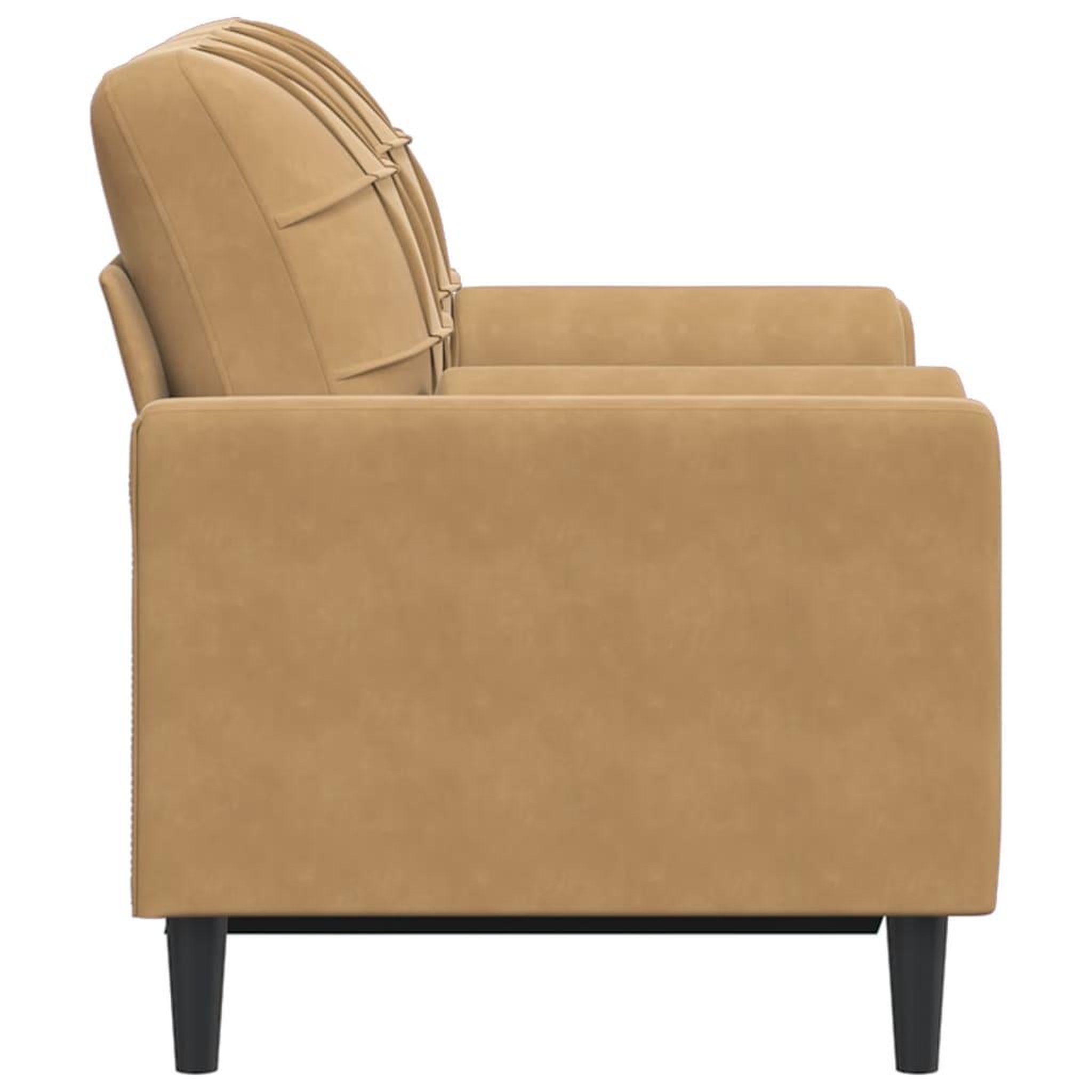Voir la diapositive 4 : VIDAXL Canape 2 places avec oreillers decoratifs brun 120 cm velours