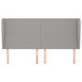 Voir la diapositive 3 : VIDAXL Tete de lit avec oreilles Gris clair 203x23x118/128 cm Tissu