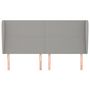 Voir la diapositive 3 : VIDAXL Tete de lit avec oreilles Gris clair 203x23x118/128 cm Tissu