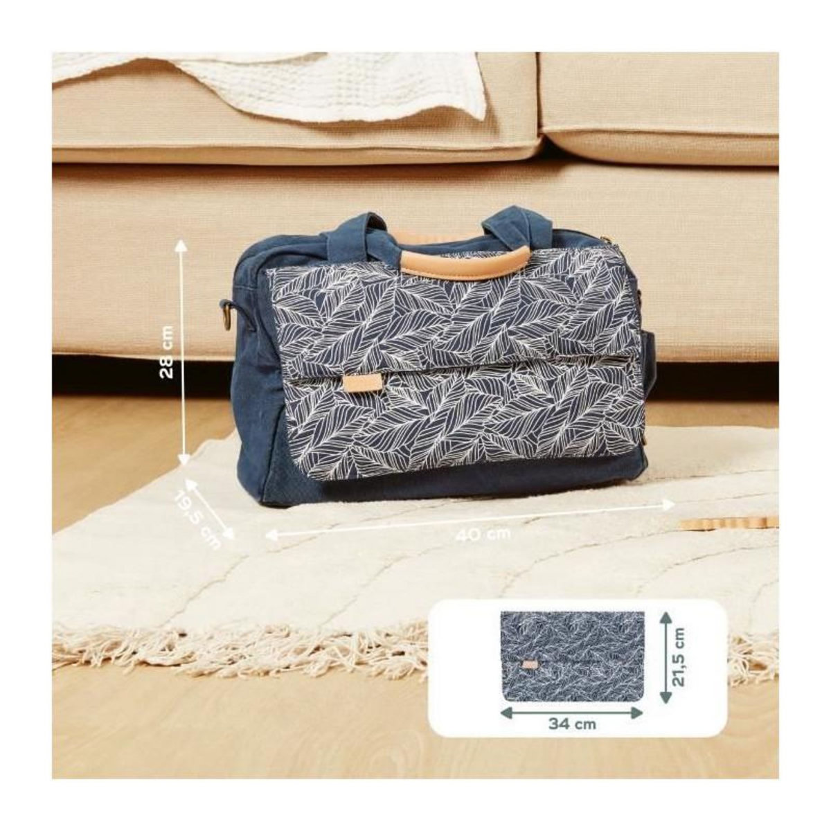 BABYMOOV Babymoov Sac (a langer) Day to Day - Tendance et Fonctionnel, Capacité 23L, Nombreuses poches, 6 Accessoires inclus, Palm