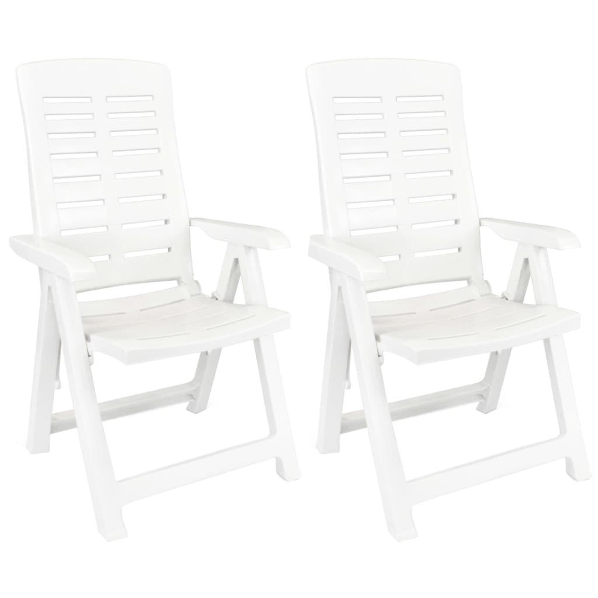 Voir la diapositive 4 : VIDAXL Ensemble a manger de jardin 3 pcs Blanc Polypropylene