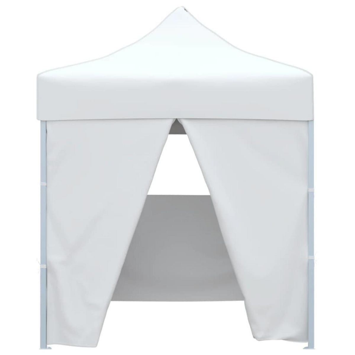 VIDAXL Tente de reception pliable avec 4 parois 2x2 m Acier Blanc