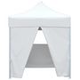 Voir la diapositive 2 : VIDAXL Tente de reception pliable avec 4 parois 2x2 m Acier Blanc