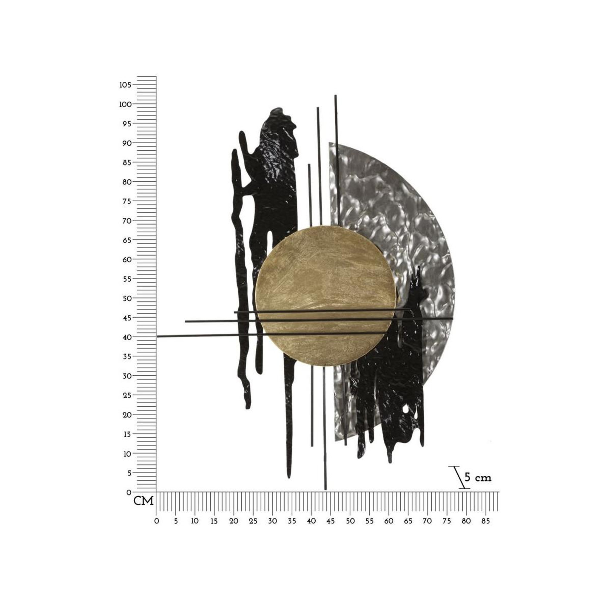 Voir la diapositive 6 : Paris Prix Déco murale en métal  cripton  78cm multicolore