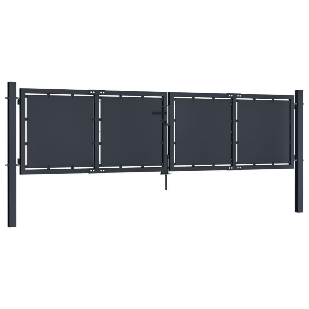 VIDAXL Portail de jardin Acier 300 x 75 cm Anthracite