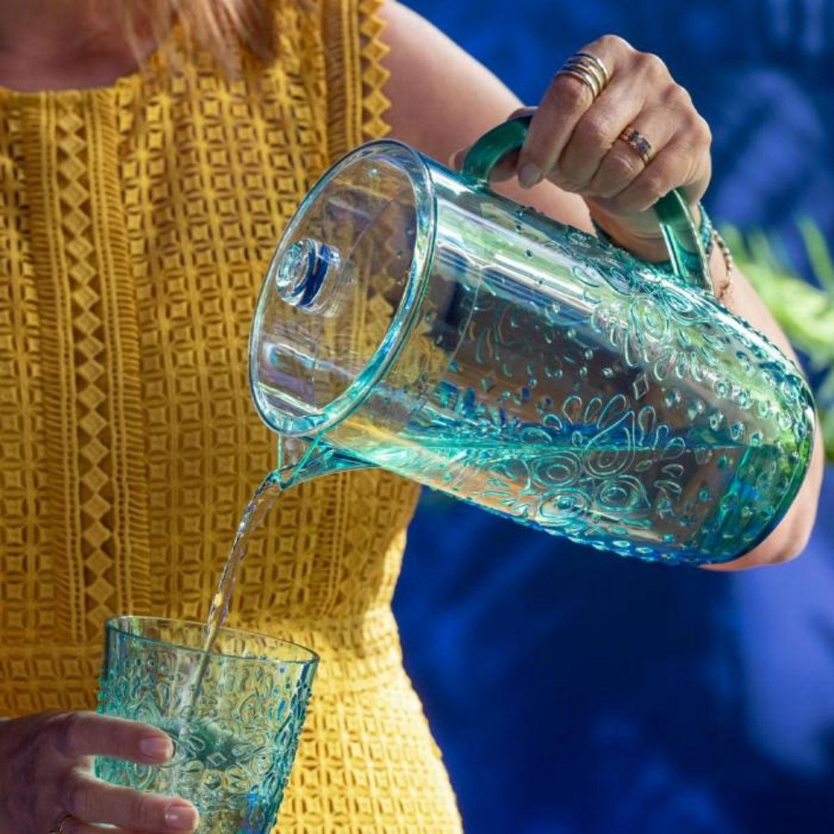 Paris Prix Carafe Réutilisable  Barbra  2,5L Bleu Aqua