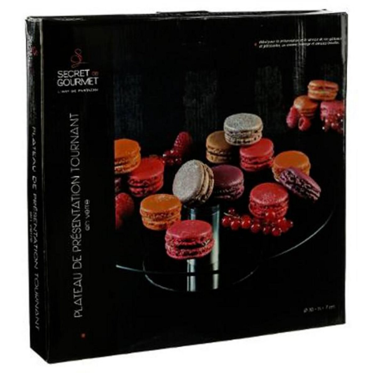 SECRET DE GOURMET Plateau Tournant Verre  Glass  30cm Transparent