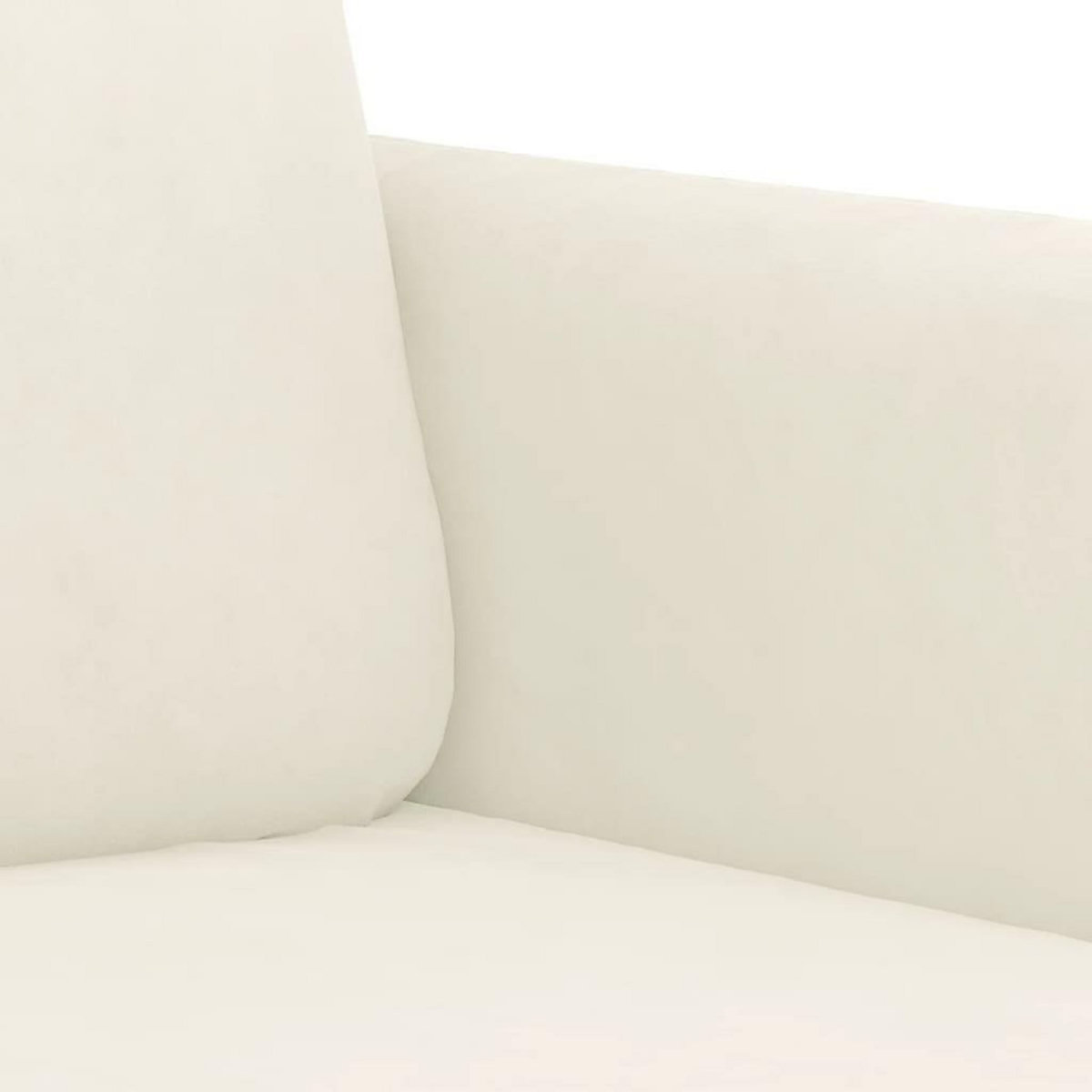 VIDAXL Ensemble de canapes 2 pcs creme velours